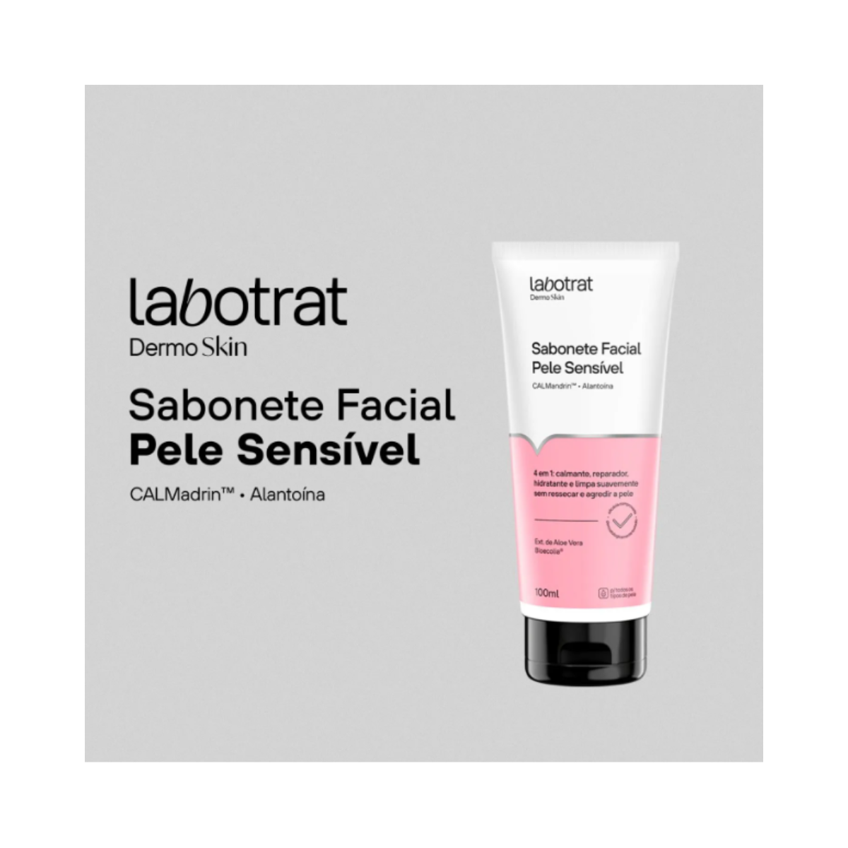 SABONETE FACIAL PELE SENSÍVEL DERMO SKIN LABOTRAT 100ML