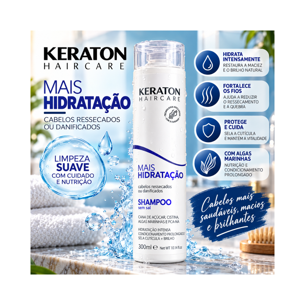 SHAMPOO KERATON MAIS NUTRIÇÃO KERT 300ML