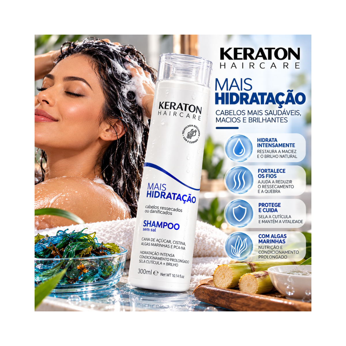 SHAMPOO KERATON MAIS NUTRIÇÃO KERT 300ML