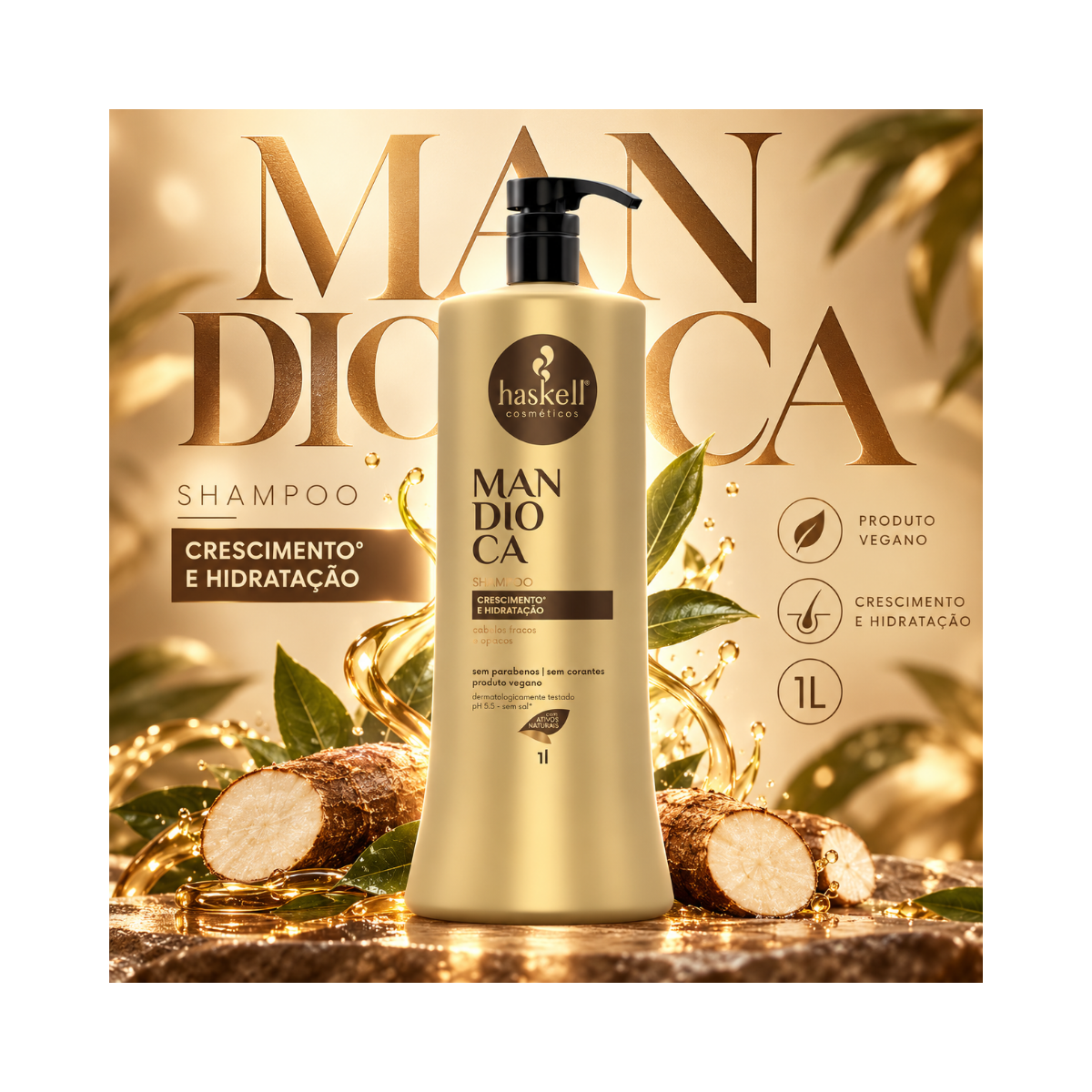 SHAMPOO MANDIOCA HASKELL 1L