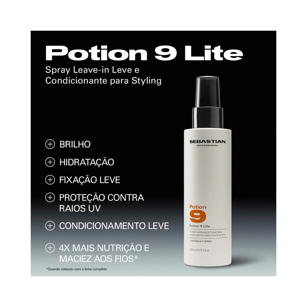 SPRAY SEBASTIAN PROFESSIONAL POTION 9 LITE 150ML