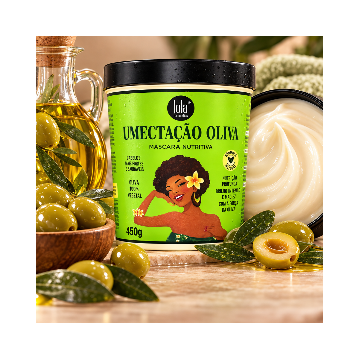 UMECTACAO OLIVA LOLA COSMETICS 450G